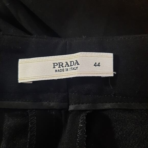 Prada Womens Black Zip and Button Closure Dress Pants Size 44 (6) - Picture 3 of 5